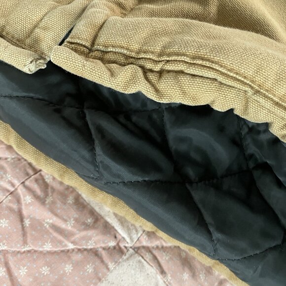 Vintage Hammill Quilt Lined Jacket Mens 42 Brown Canvas Utility 90s Workwear - Picture 11 of 12